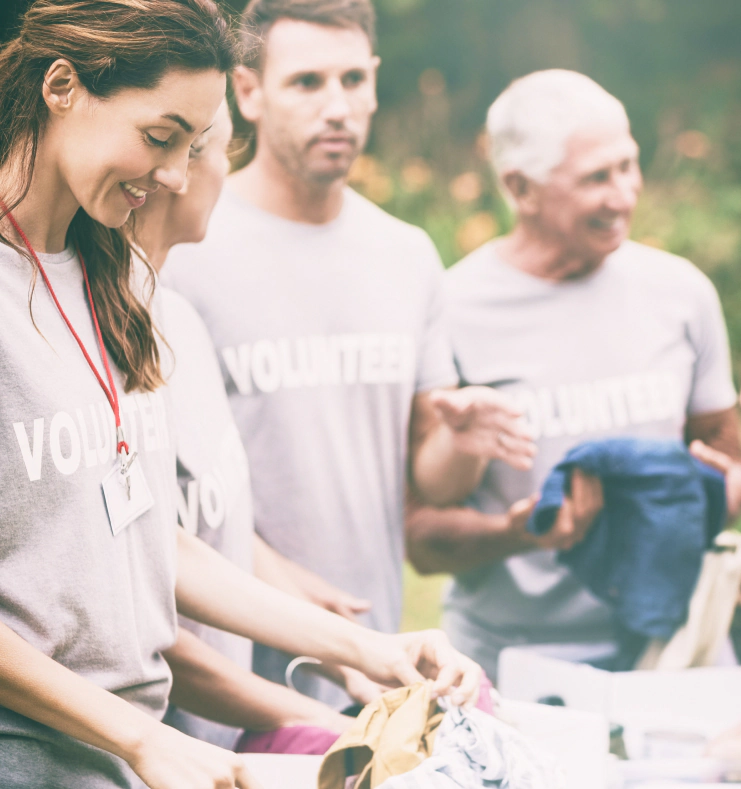 volunteers at a charity event 2